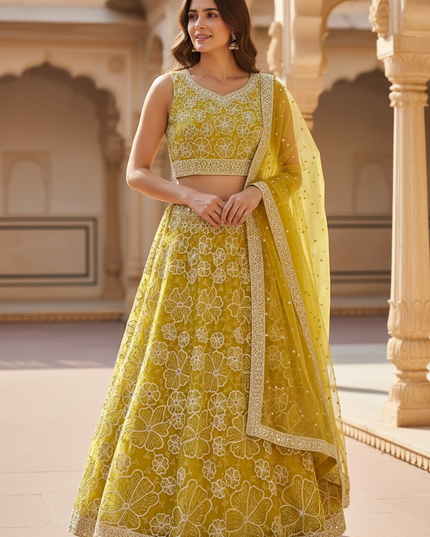 Yellow lehenga set
