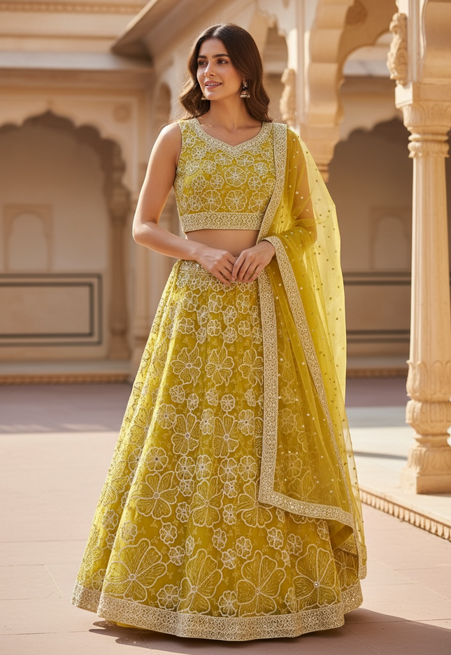 Yellow lehenga set