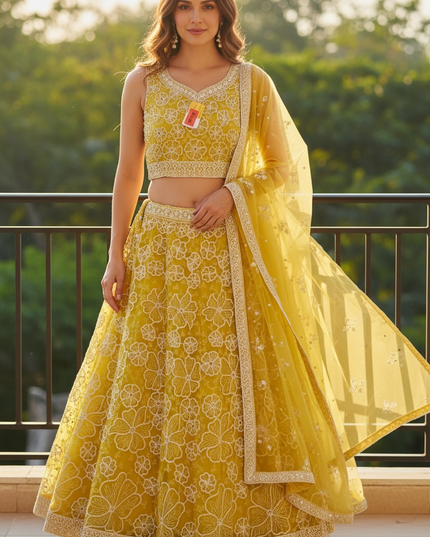 Yellow lehenga set