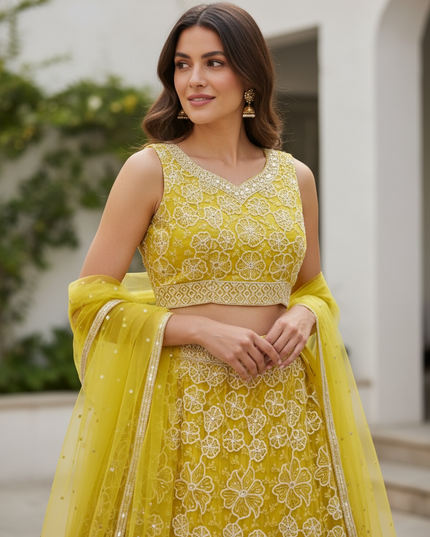 Yellow lehenga set
