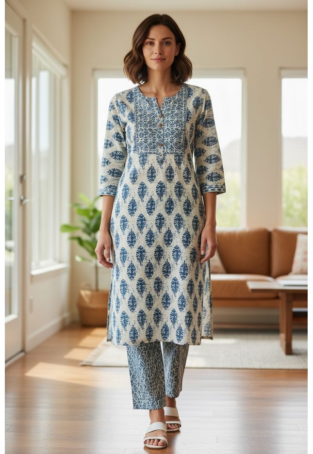 Pure cotton Kurti pant set