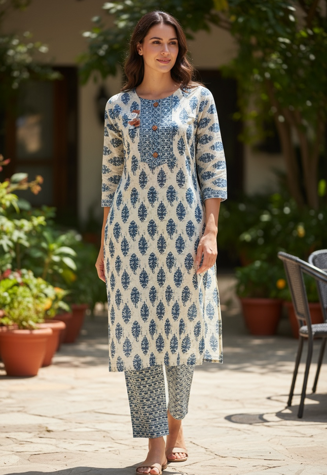 Pure cotton Kurti pant set