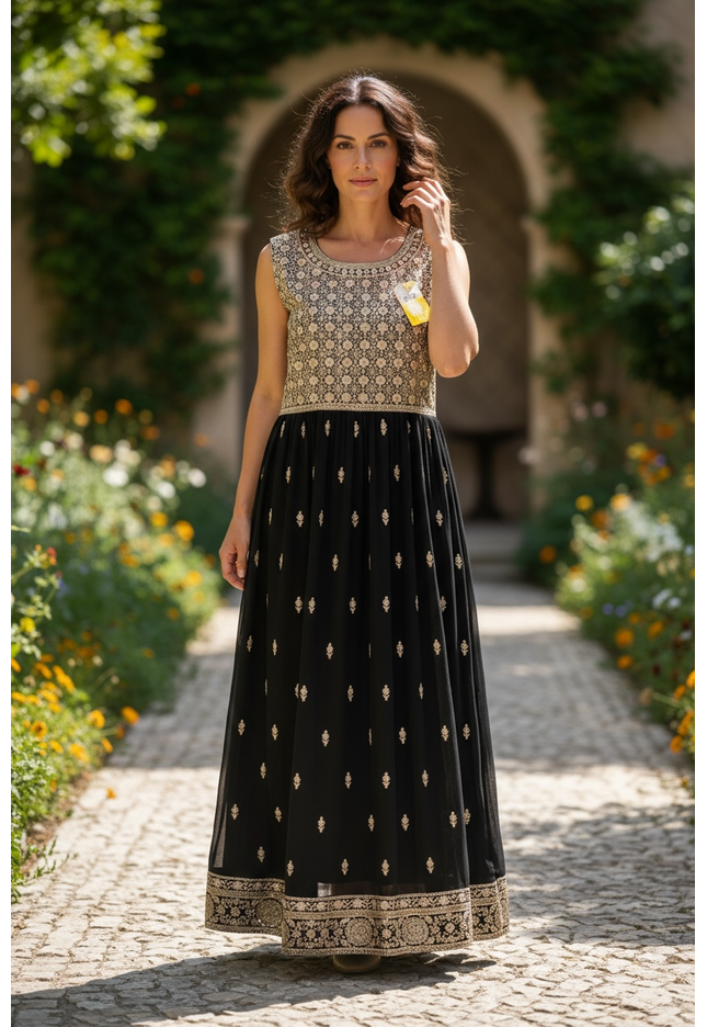 Black long kurti