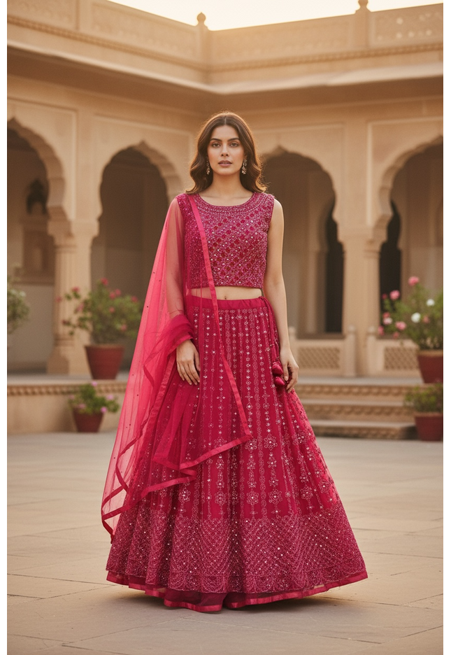 Pink lehenga Choli set