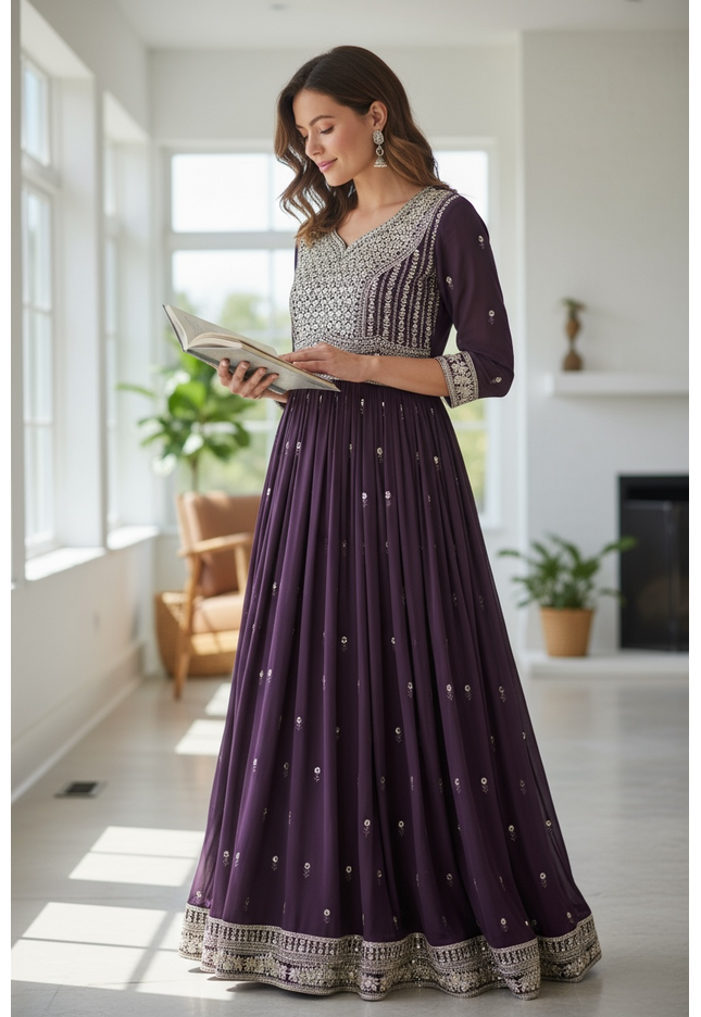 Party wear long dress : Long kurti set