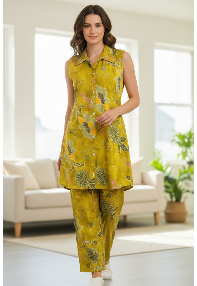 Trending summer cotton Co-ord set