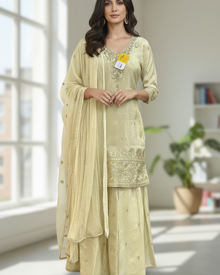 Light golden sharara set