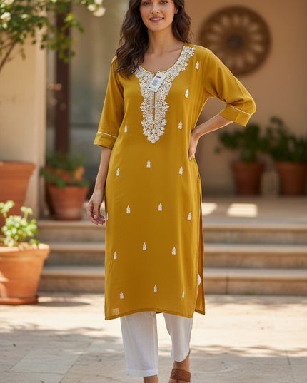 Rayon kurti ( only Kurti pant not included)