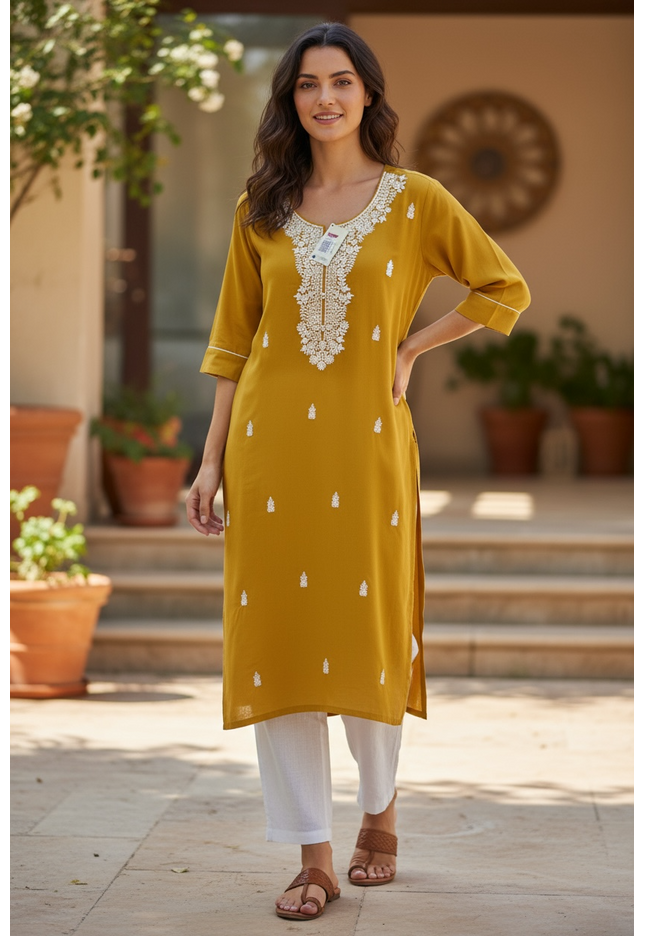 Rayon kurti ( only Kurti pant not included)