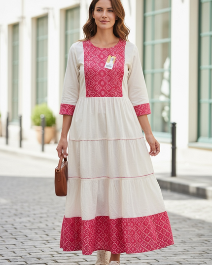 Off white long kurti