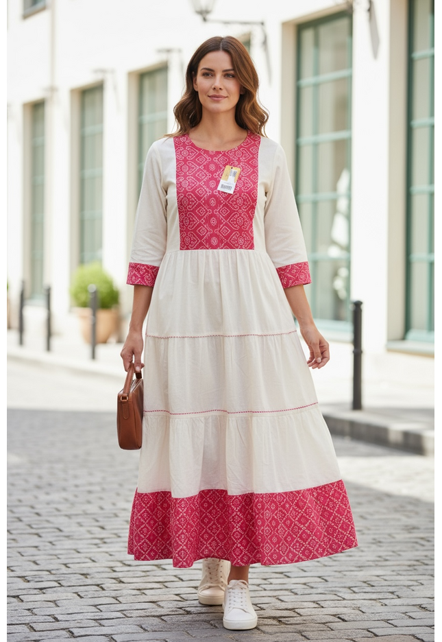 Off white long kurti