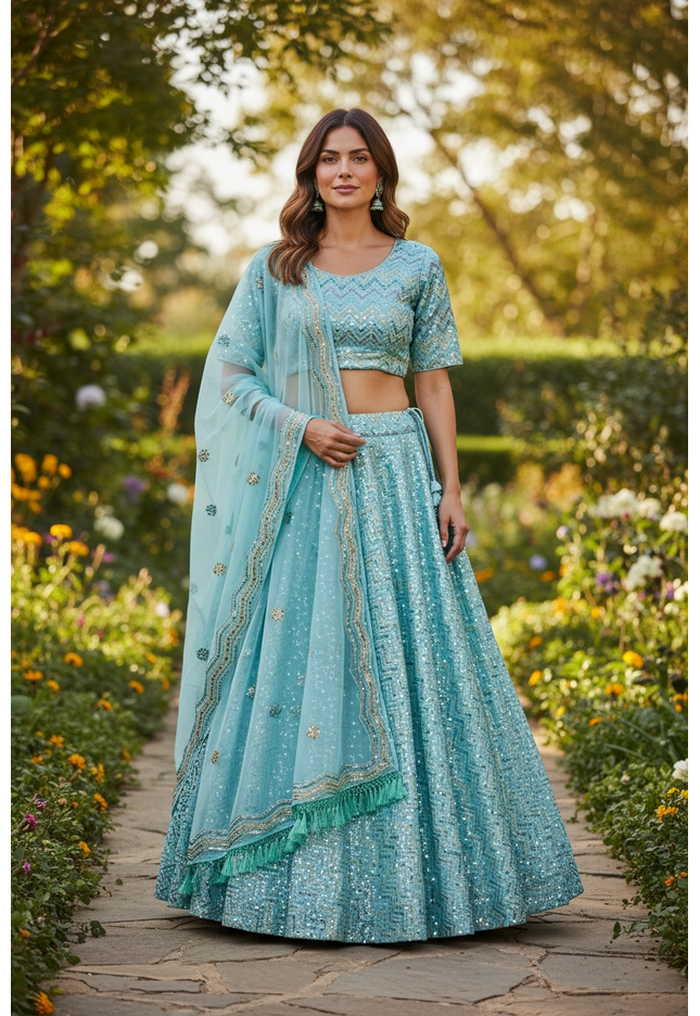 Chaniya choli set : silk lehenga choli