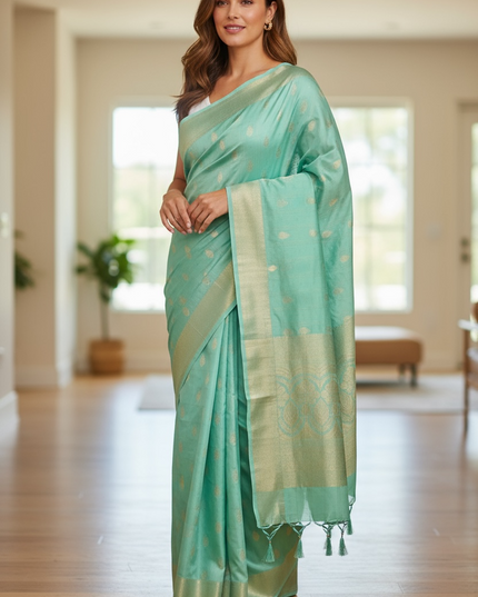 Silk saree with blouse piece