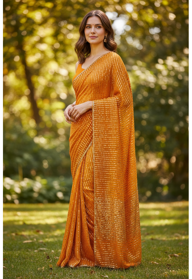 Sequin saree