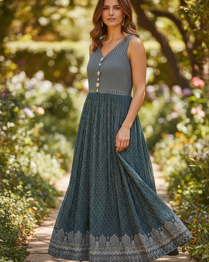 Heavy party wear long dress