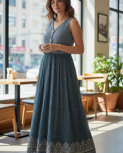 Heavy party wear long dress