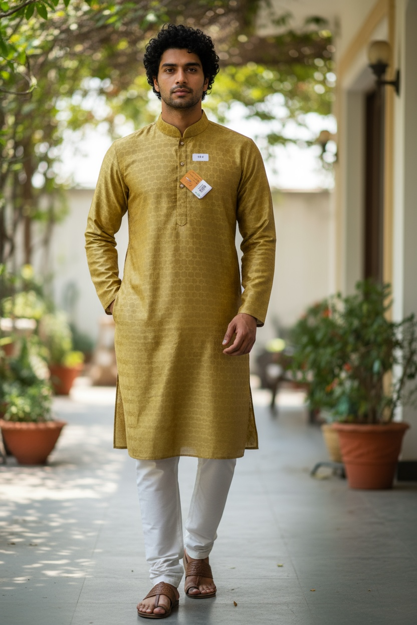 Silk kurta set by Kurti Connection USA