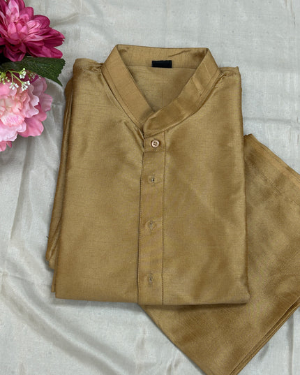 Gold kurta pajama set - Kurti Connection USA