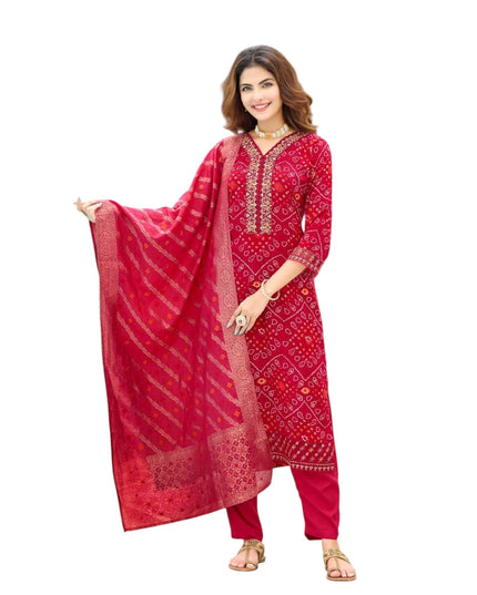 Soft cotton Bandhani salwar sets