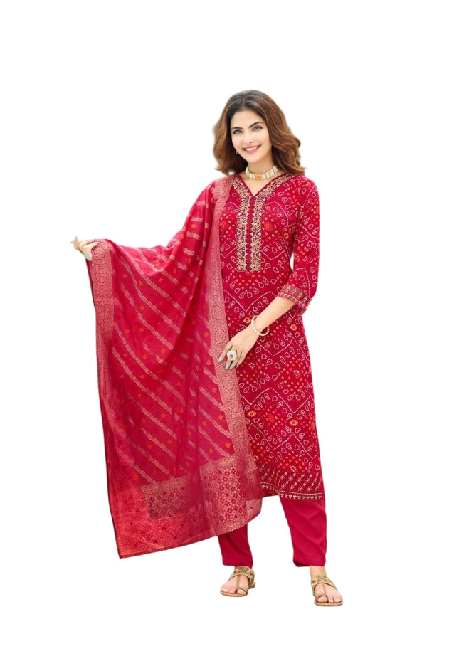 Soft cotton Bandhani salwar sets