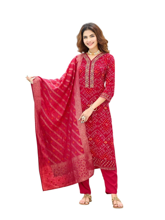 Soft cotton Bandhani salwar sets