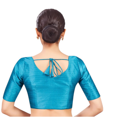 Teal blue blouse by Kurti Connection USA
