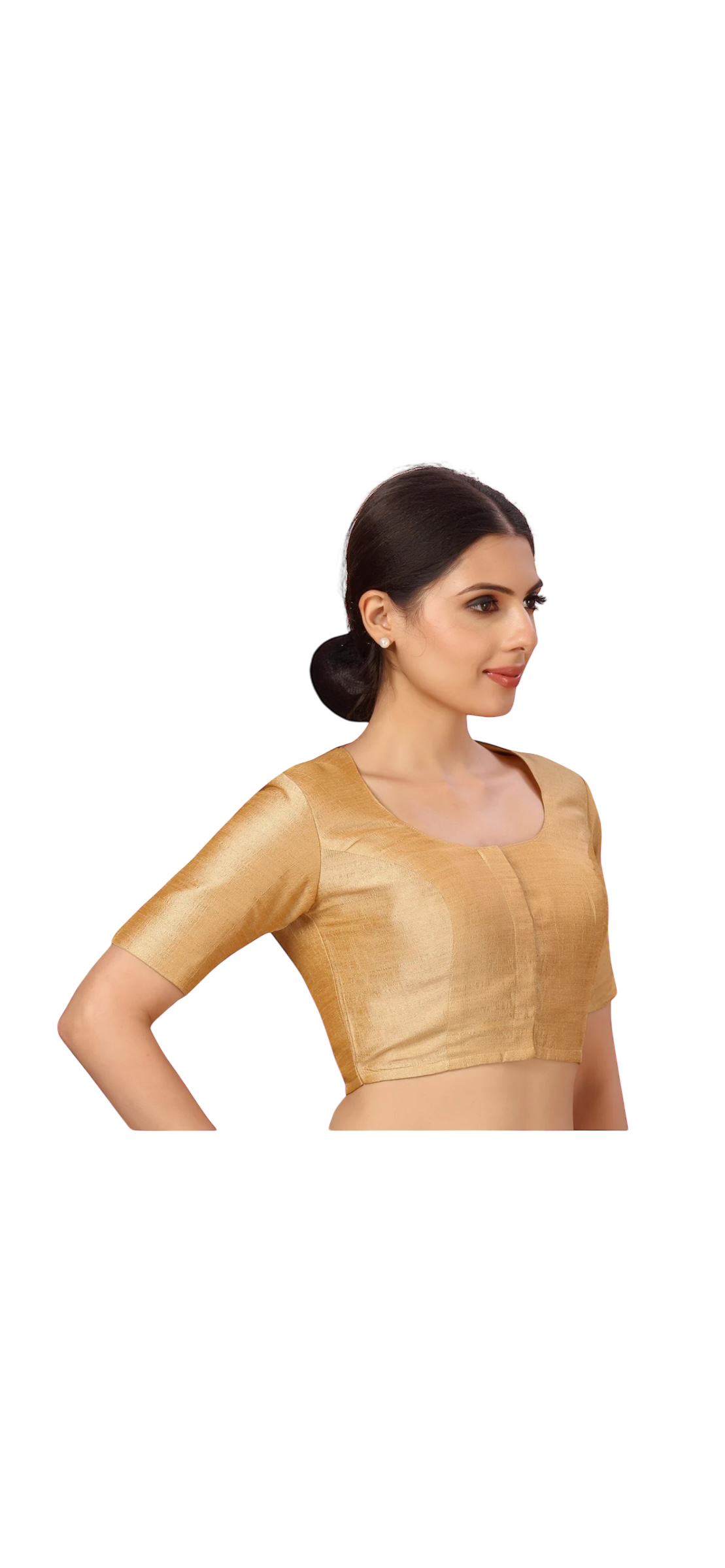 Antique gold blouse by Kurti Connection USA