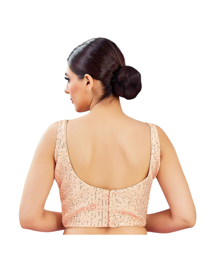 Peach sequin blouse