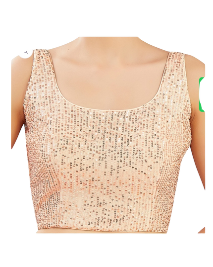 Peach sequin blouse