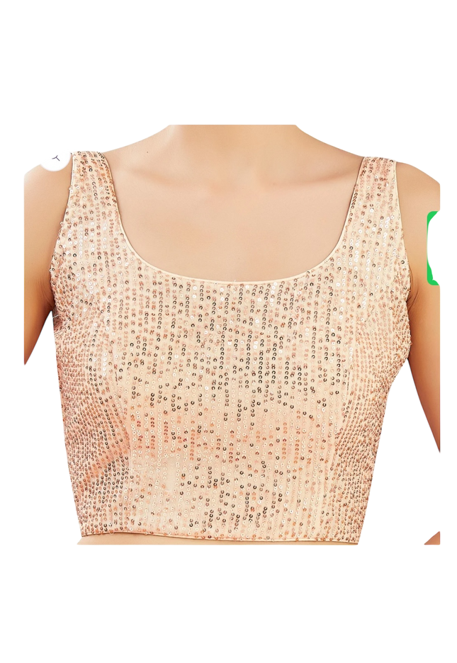 Peach sequin blouse