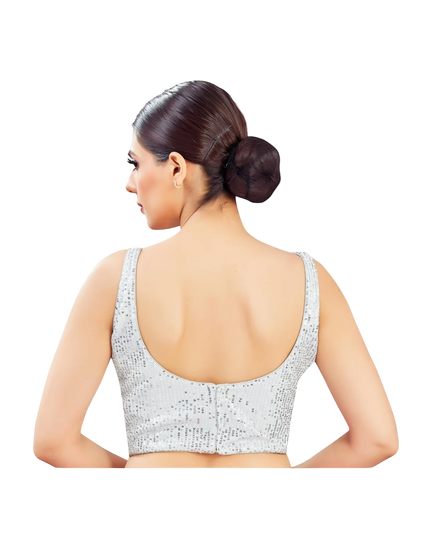 Silver sequin blouse