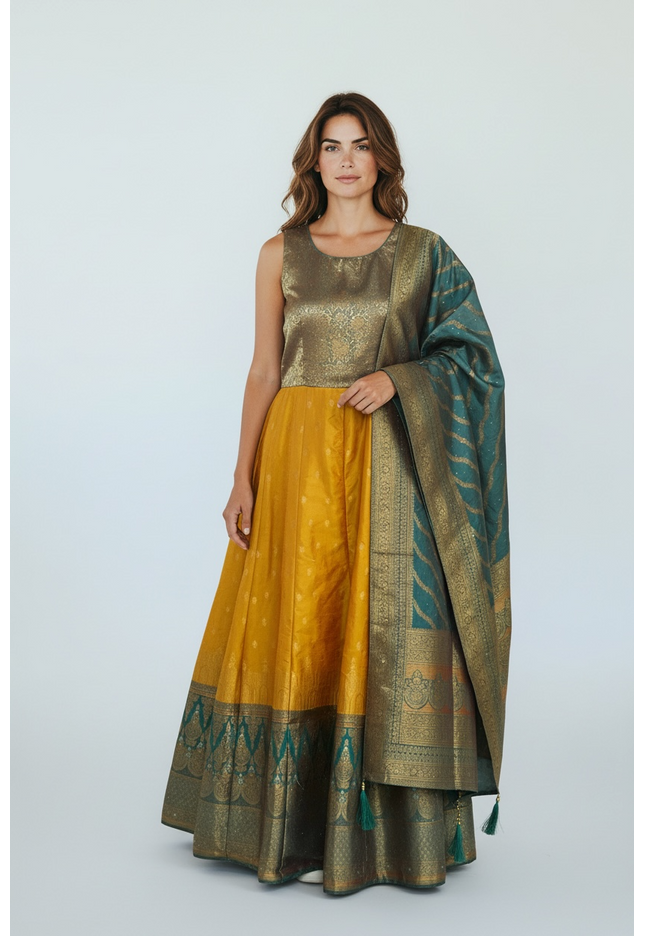 Wedding guest collection: silk long gown