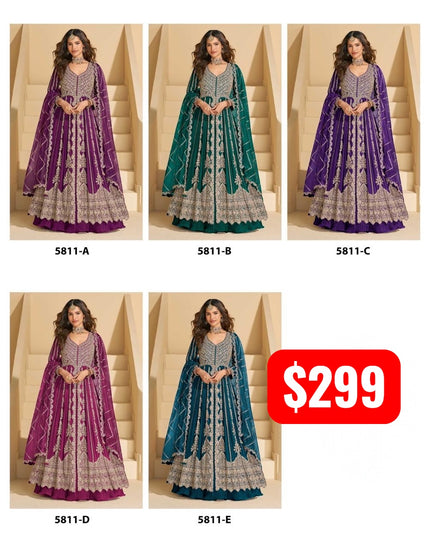 Wedding collection: Mirza: heavy party wear Anarkali dresses