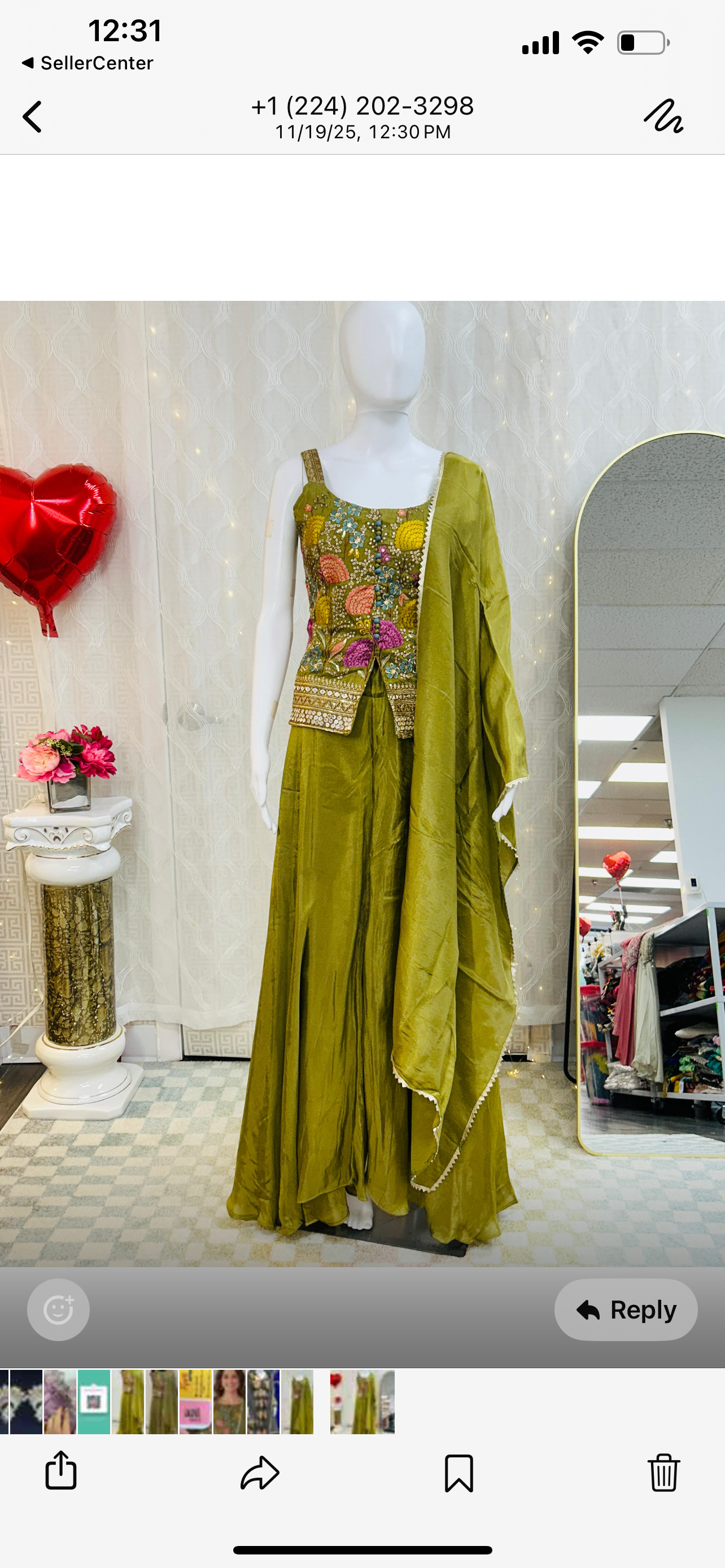 Chinon silk sharara suit by Kurti Connection USA