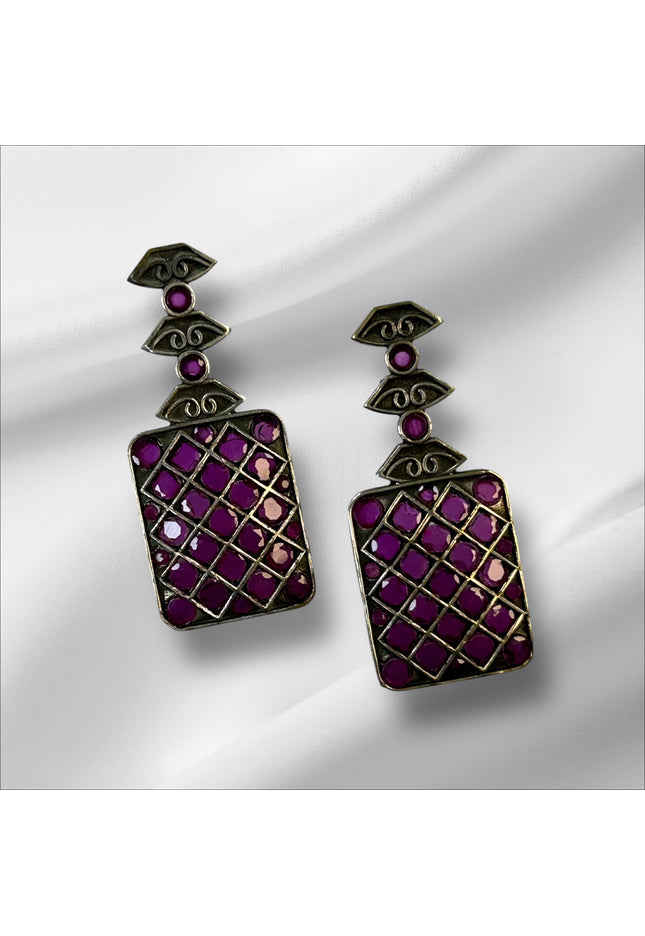Oxidized jewelry: earrings - Kurti Connection USA