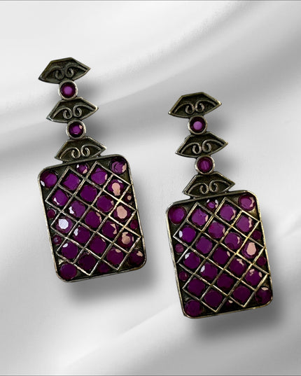 Oxidized jewelry: earrings - Kurti Connection USA