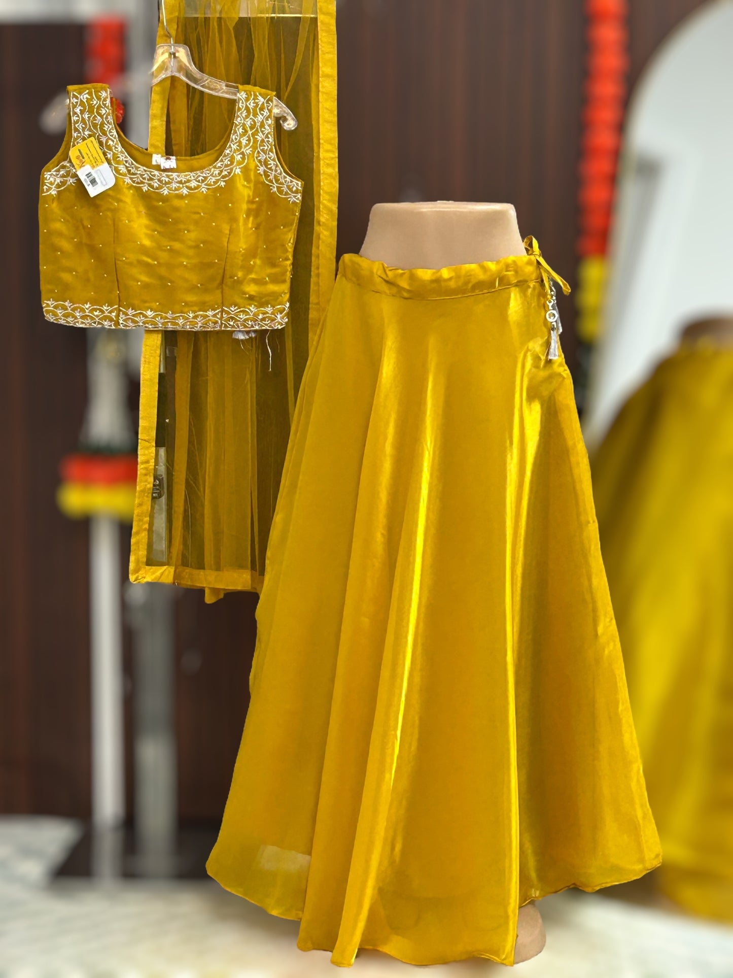 Tissue organza lehenga Choli