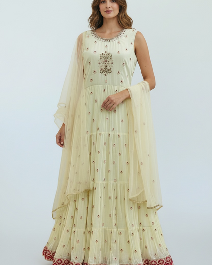 Chiffon long Kurti : Anarkali set