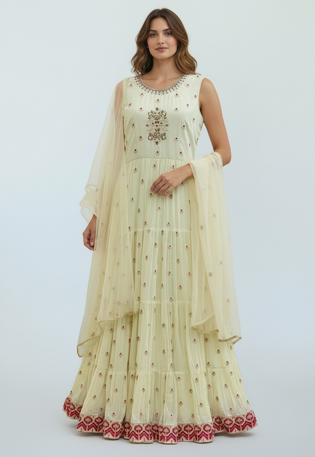 Chiffon long Kurti : Anarkali set