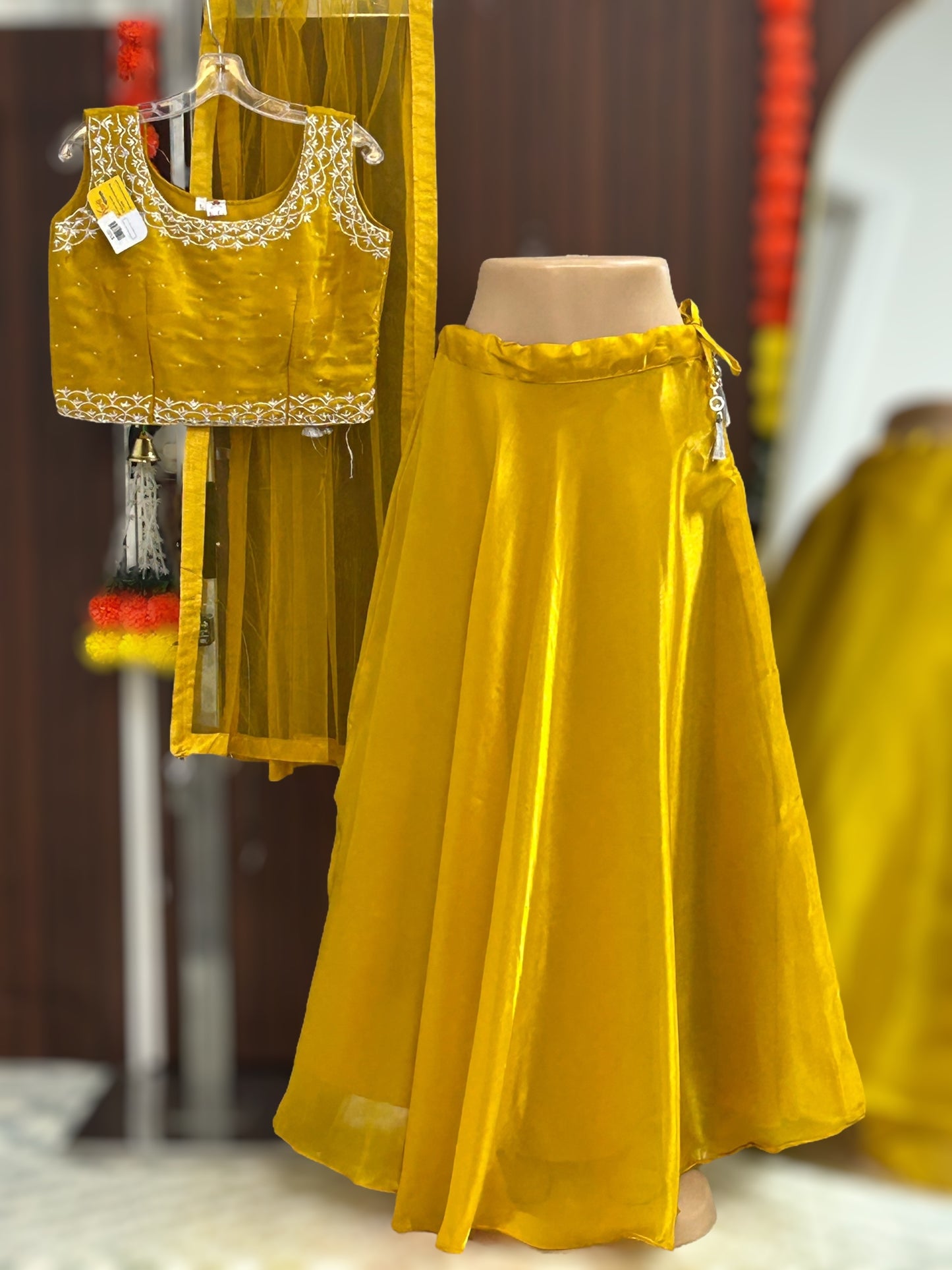 Tissue organza lehenga Choli