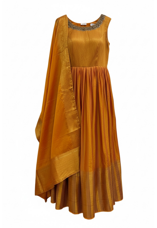 Silk Anarkali suit