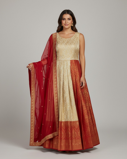 Silk Anarkali dress