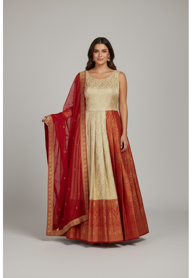 Silk Anarkali dress