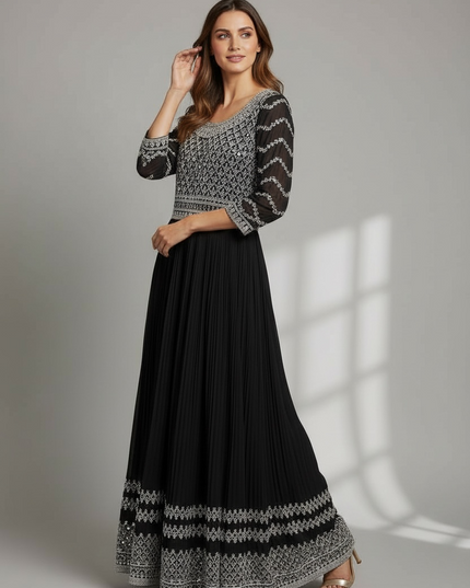Chiffon Anarkali set