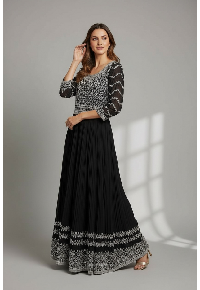 Chiffon Anarkali set