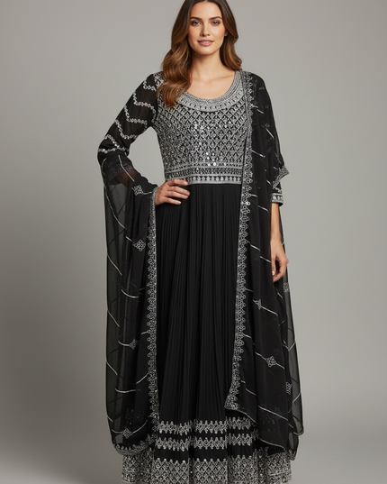 Chiffon Anarkali set