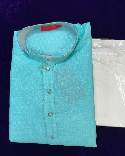 Sea green silk Kurta set