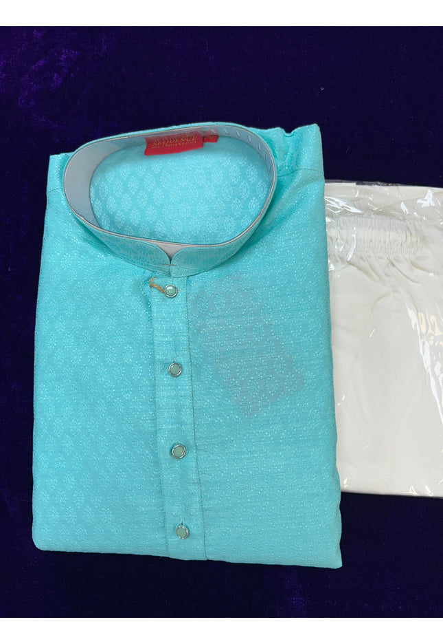 Sea green silk Kurta set
