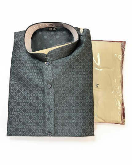 Grey silk Kurta pajama set