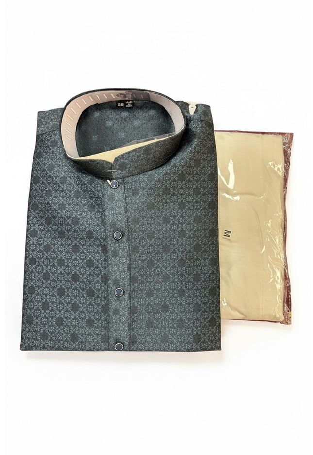 Grey silk Kurta pajama set